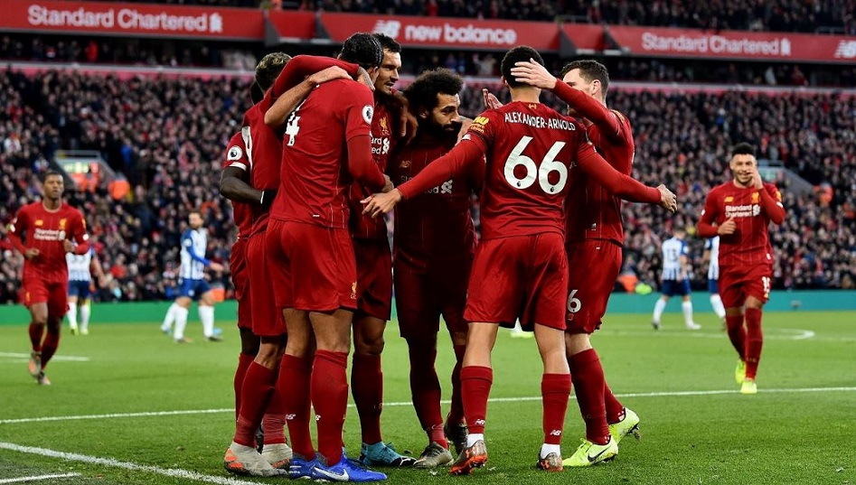 English Premiership Club, Liverpool players. /Getty Images