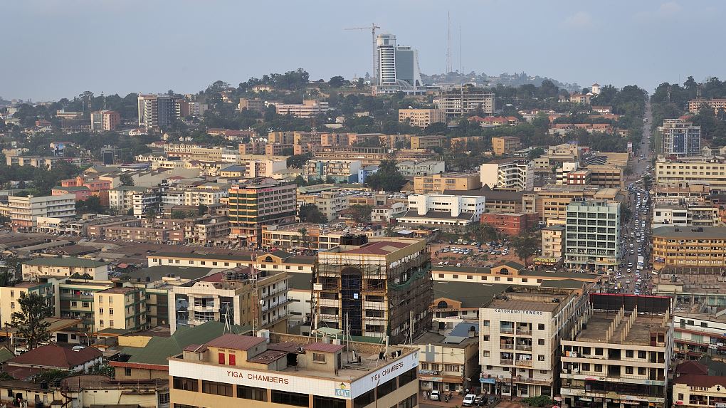 A birds eye view of a section of Kampala, Uganda. /Getty Images
