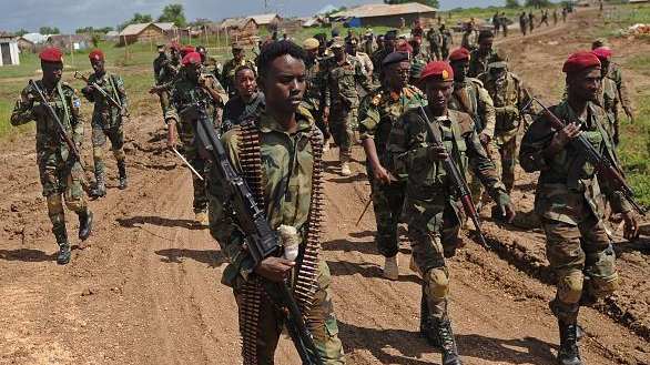 Somali Army soldiers. /AFP