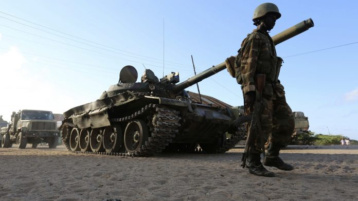 FILE PIC: Somalia soldier keeping vigil. /Getty Images
