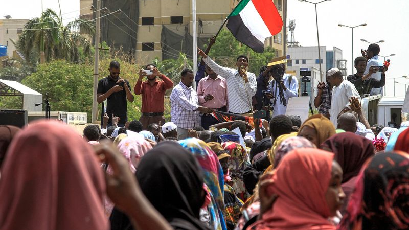FILE PIC: Sudan protesters. /Getty Images
