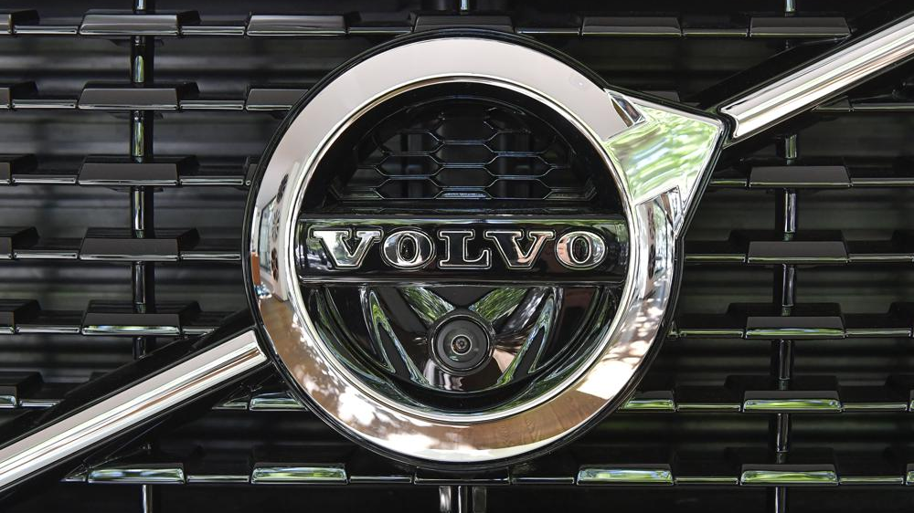 FILE- A Volvo XC 90 is displayed at Volvo Cars Showroom in Stockholm, Sweden. /AP