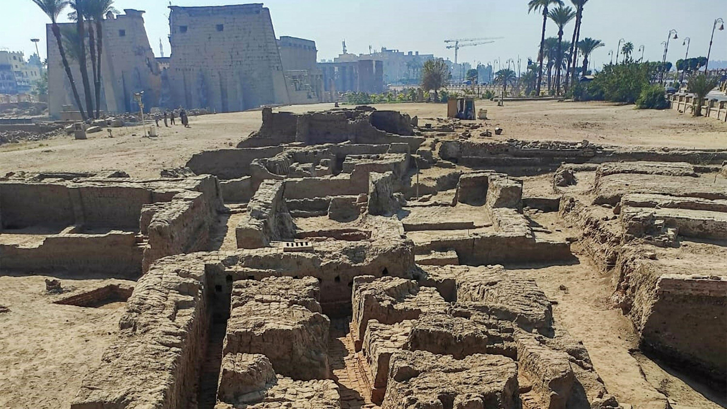 This handout picture released by the Egyptian Ministry of Antiquities on January 24, 2023 shows a view of an excavation of an 1,800-year-old 