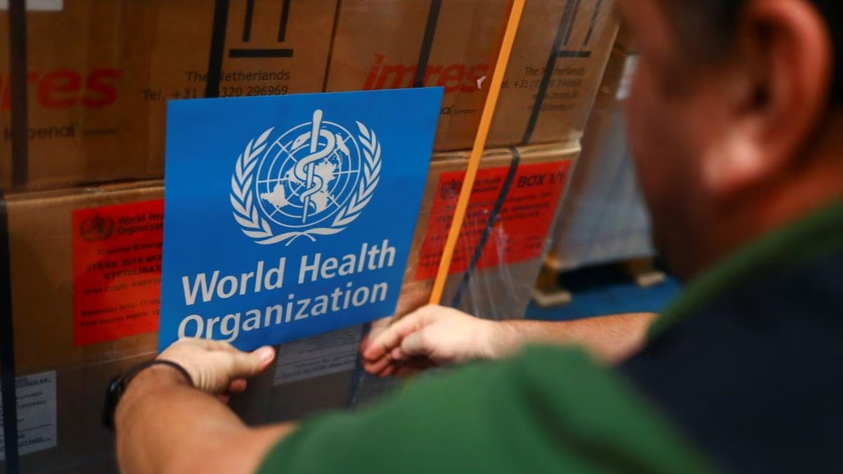 A World Health Organization (WHO) employee prepares humanitarian relief boxes in Dubai, United Arab Emirates, February 7, 2023. /Reuters