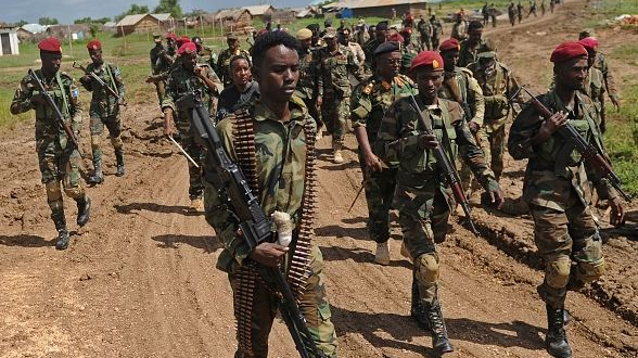 Somali Army soldiers. /AFP