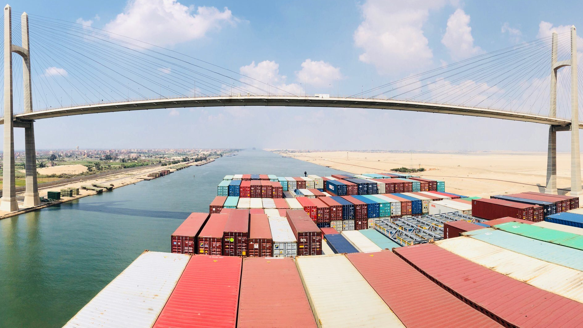 The Suez Canal serves as a node that connects Asia, Africa and Europe. /CGTN Photo
