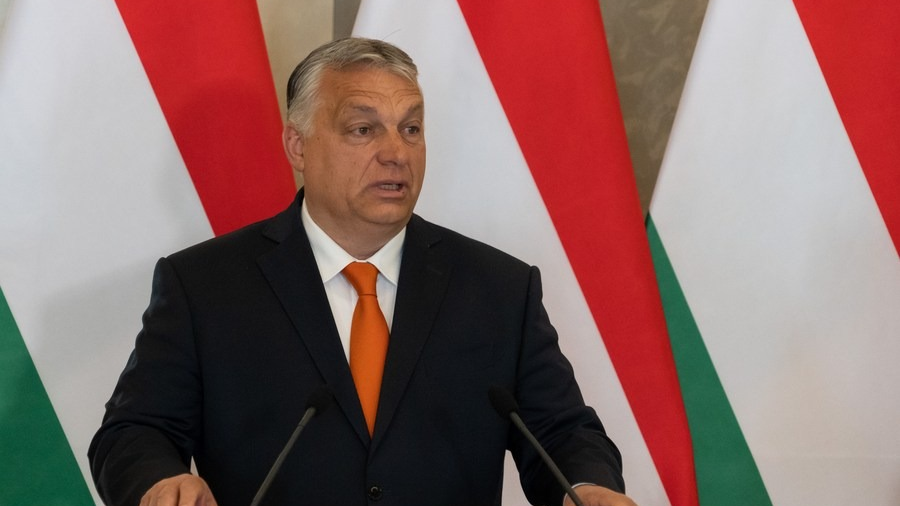 File Photo: Hungarian Prime Minister Viktor Orban speaks to the media at a press conference in Budapest, Hungary, April 29, 2022. /Xinhua