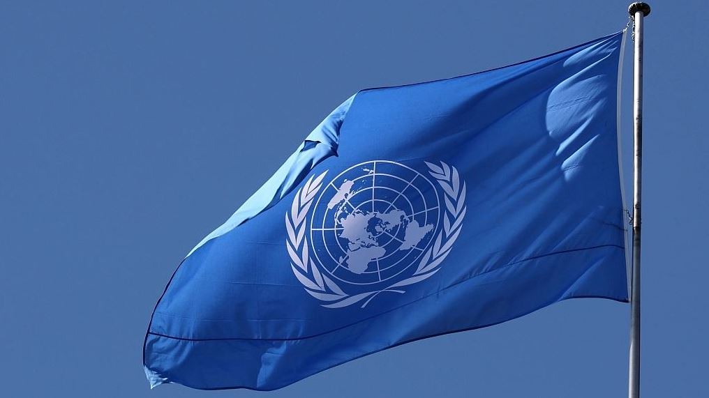 A United Nations flag pictured in Geneva. /CFP Photo