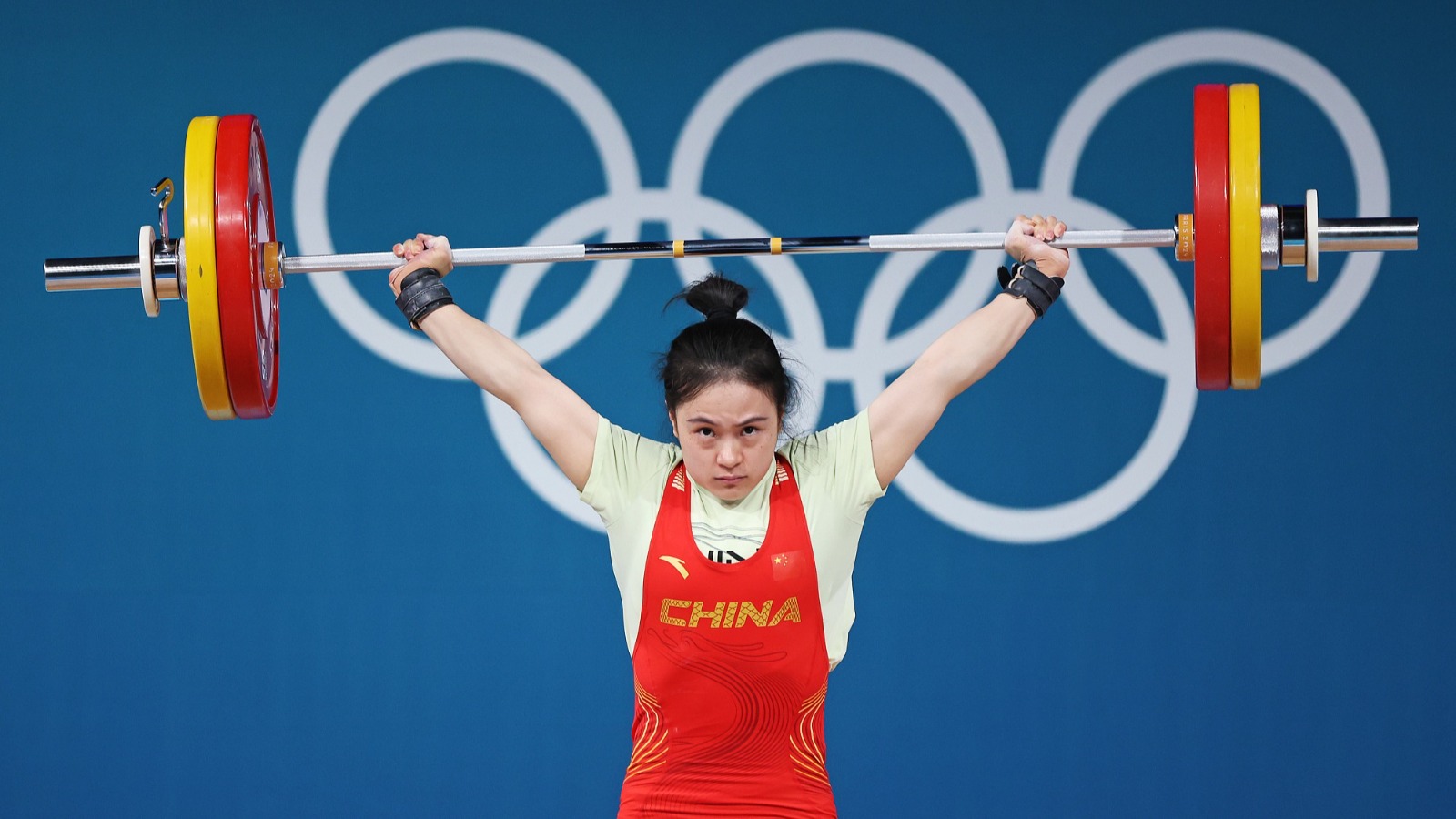 China's weightlifter Luo Shifang wins women's 59kg at Paris 2024