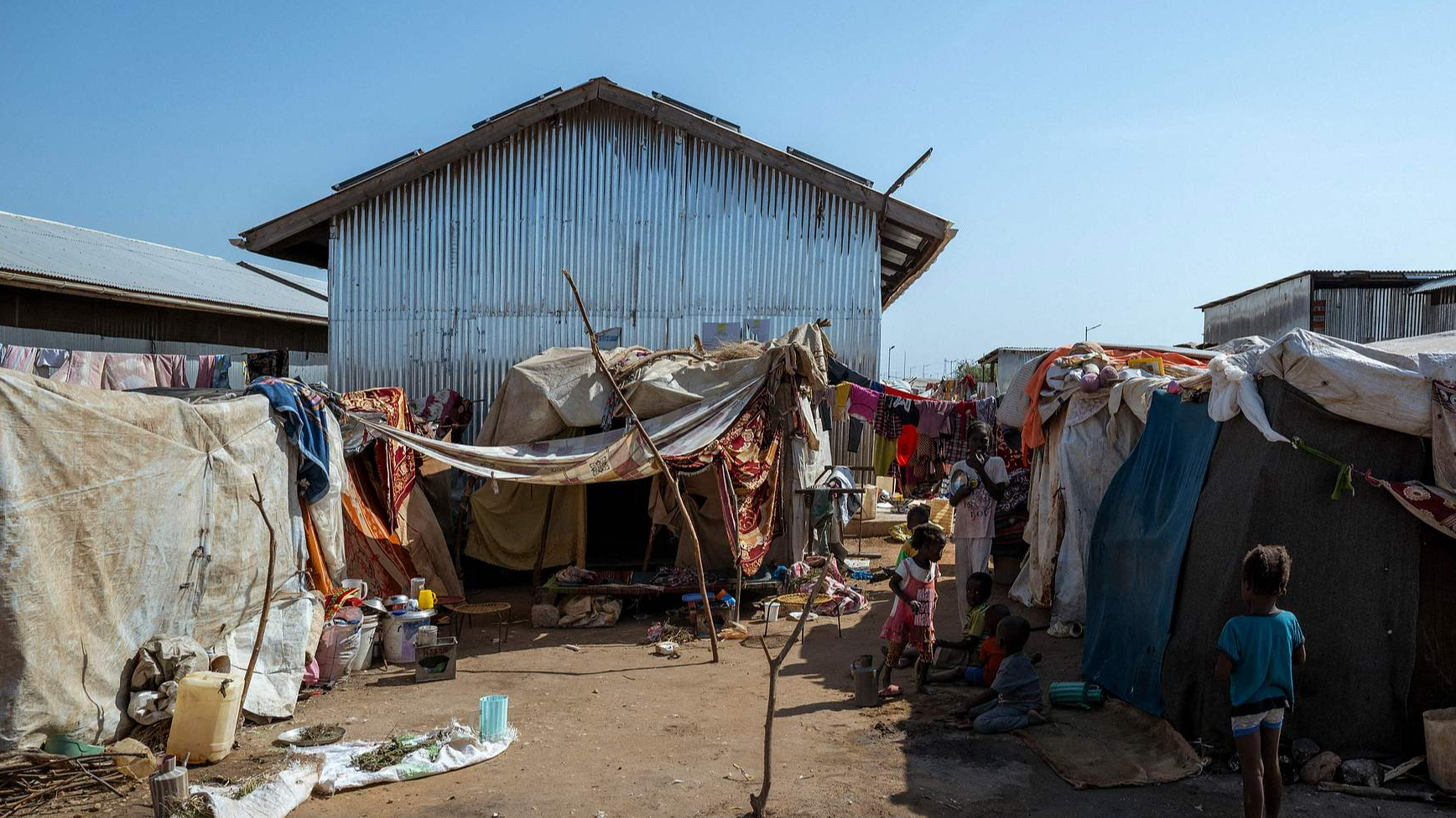 South Sudan’s Renk Transit Center, built for 3,000, now shelters over 12,000 refugees, returnees, and deportees fleeing the Sudan war.  (Photo/CFP)