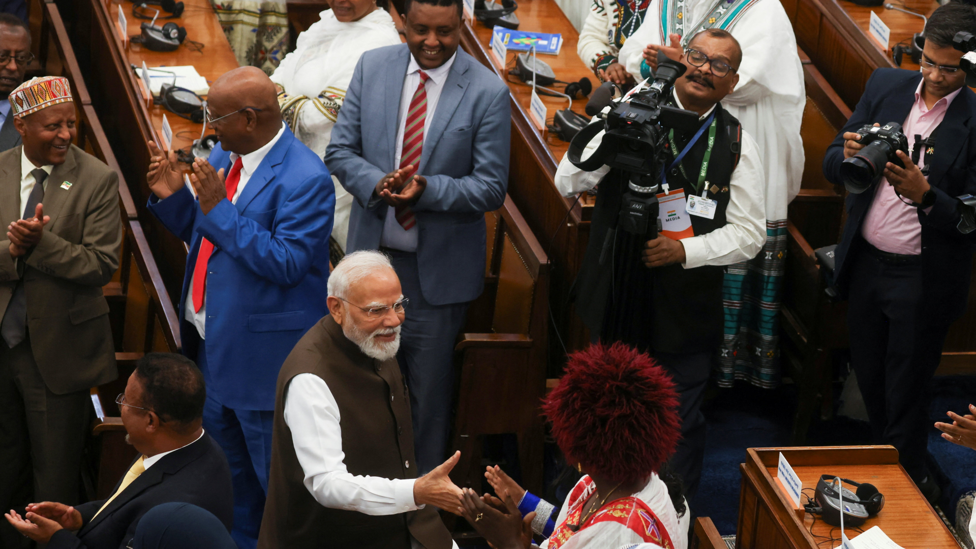 Indian PM Modi addresses Ethiopian parliament