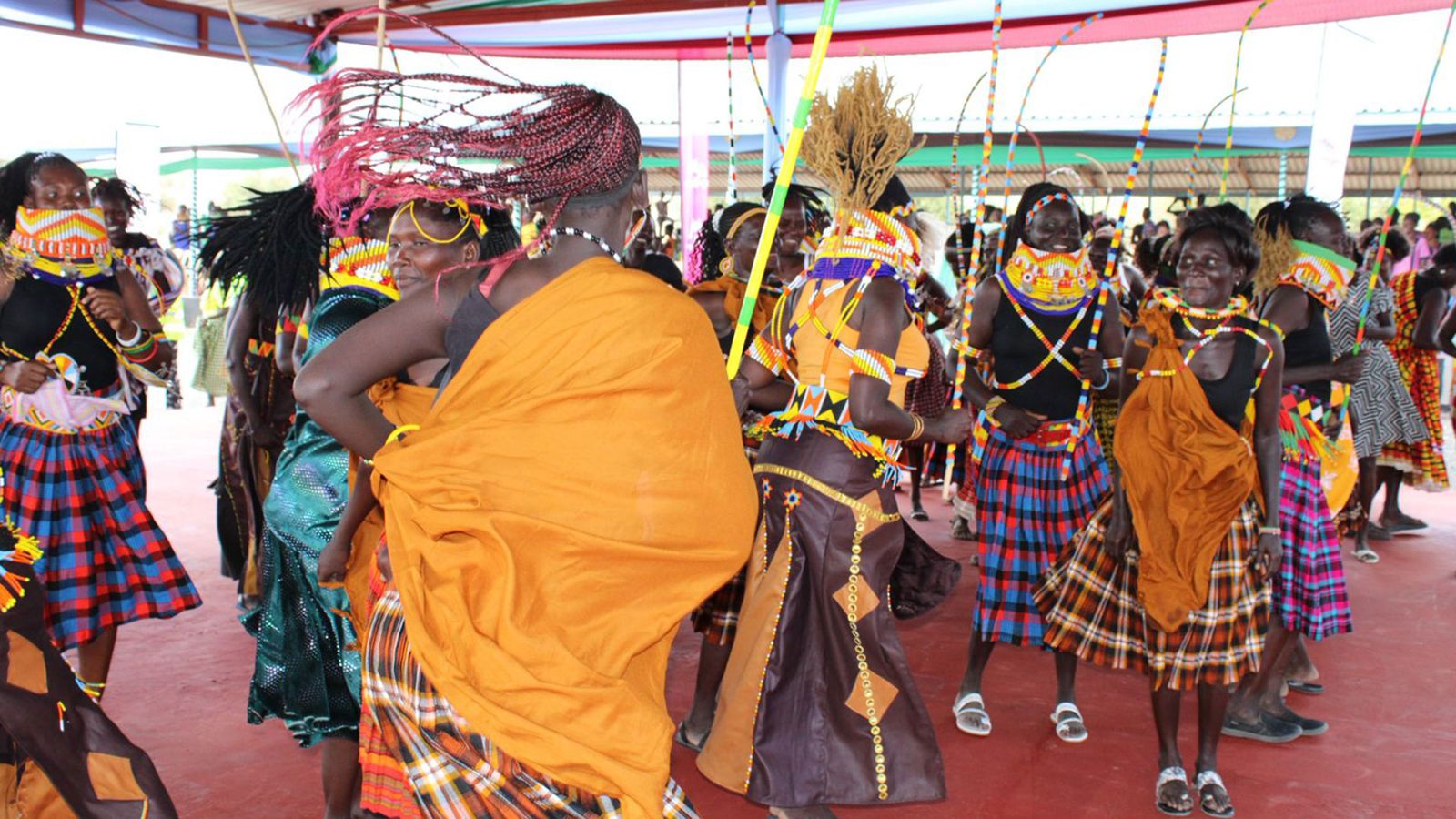 Dancers entertaining guests at the Turkana Cultural Festival on December 16,2025. /CGTN Africa