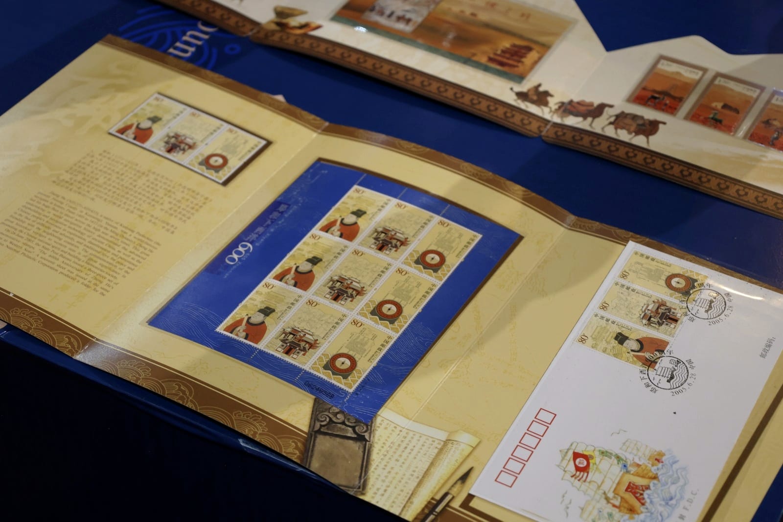 Display of the commemorative stamps for Zheng He's voyages to the Western Seas at the National Museum of Kenya on December 19, 2025. /CGTN Africa