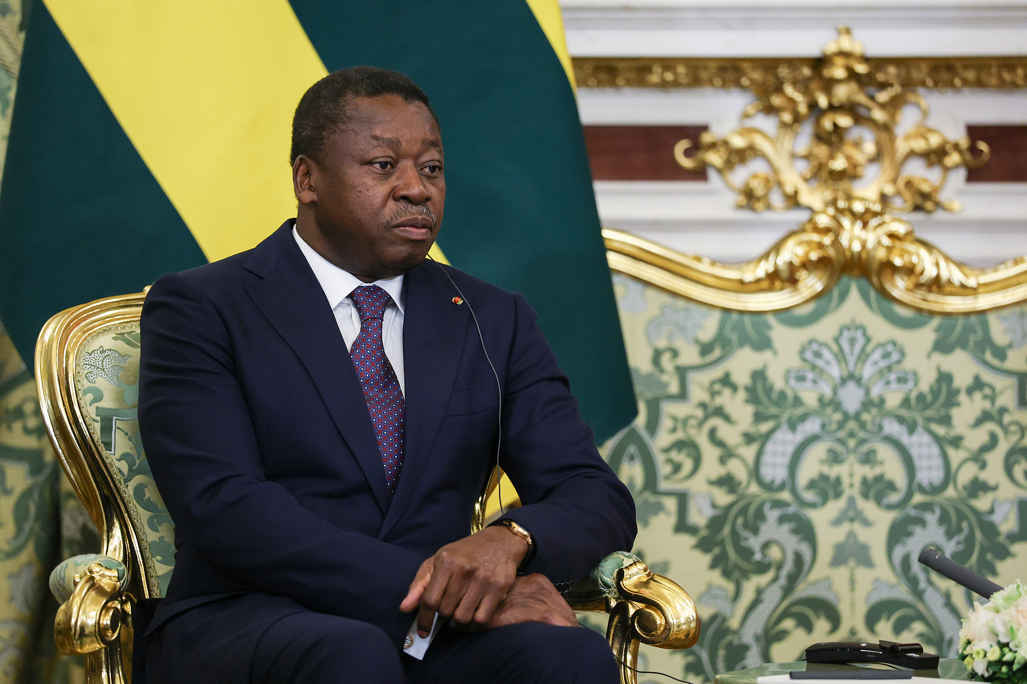 Faure Gnassingbe attends a meeting with Russian President Vladimir Putin at the Kremlin in Moscow, Russia on November 19, 2025. /CFP