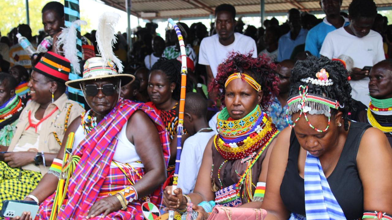 Attendees during the 2025 Tobong'u Lore Cultural Festival in Lodwar, Turkana, northern Kenya.