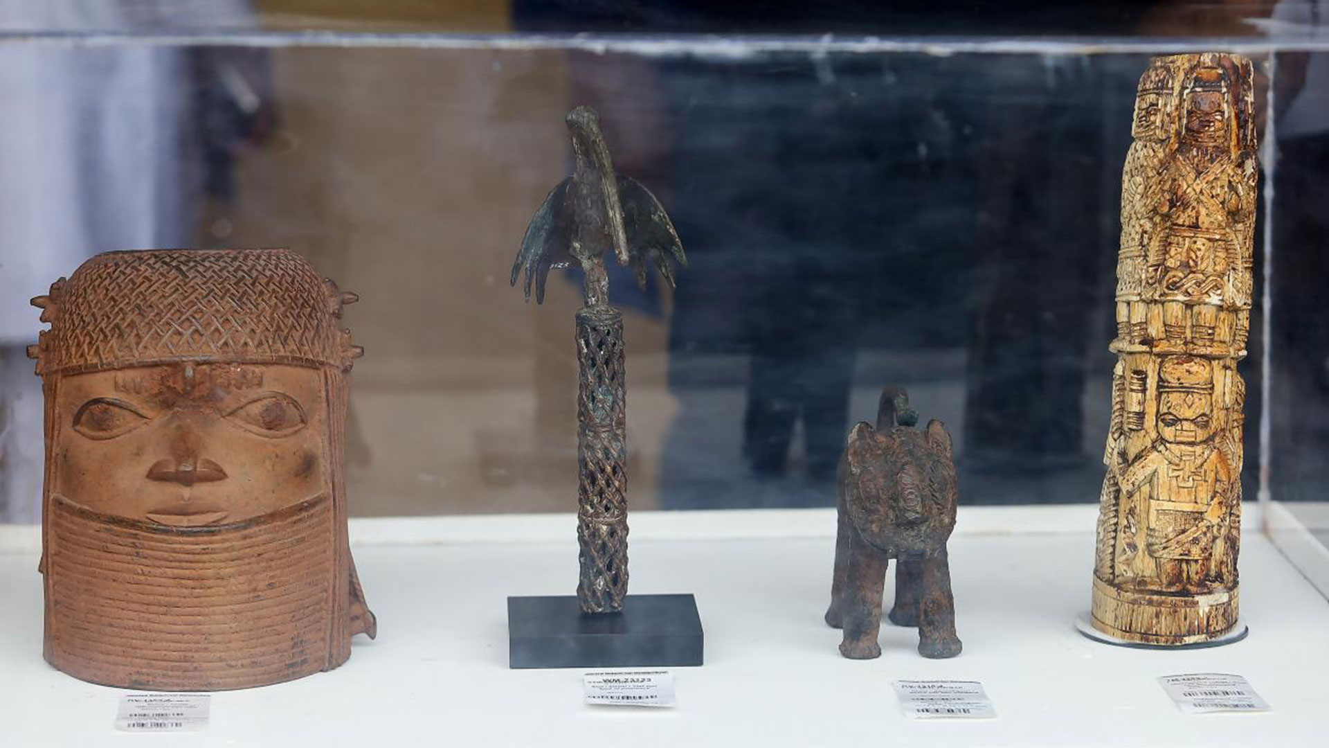 Looted Benin Bronzes are displayed at a handover ceremony held at the Nigeria National Museum in Lagos, Nigeria, 21 June 2025. /CFP