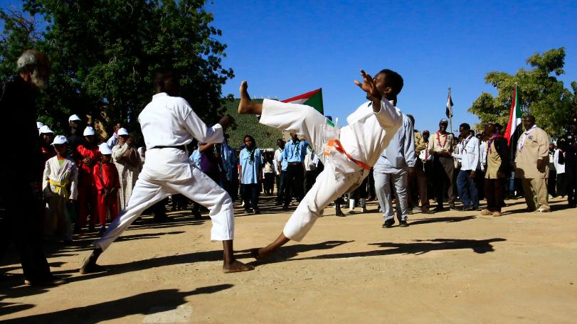 Athletes participates in the Khartoum Youth Sports Festival in Khartoum, Sudan, Jan. 1, 2026. /Xinhua