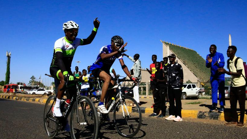 Cyclists participate in the Khartoum Youth Sports Festival in Khartoum, Sudan, Jan. 1, 2026. /Xinhua