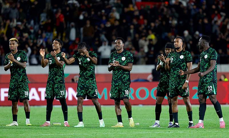 Nigerian players during the third-place playoff against Egypt at the 2025 AFCON. /VCG