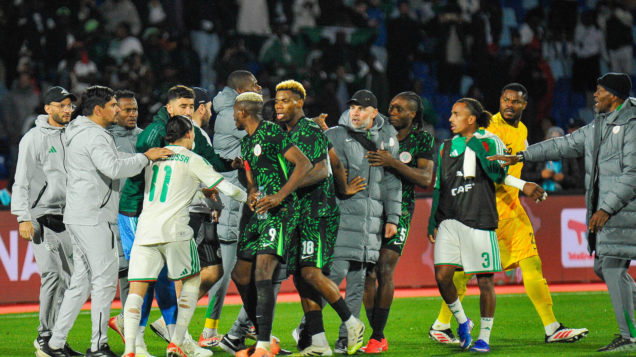 Algeria and Nigeria during the Africa Cup of Nations AFCON match between Algeria and Nigeria at the Grand Stade on January 10th, 2026 in Marrakech, Morocco. /CFP