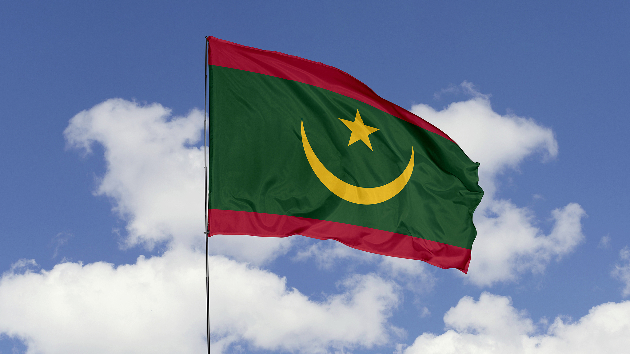 File photo: Mauritanian flag. /CFP