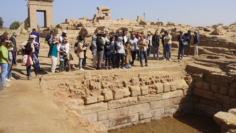 Guests visit the ruins of the 