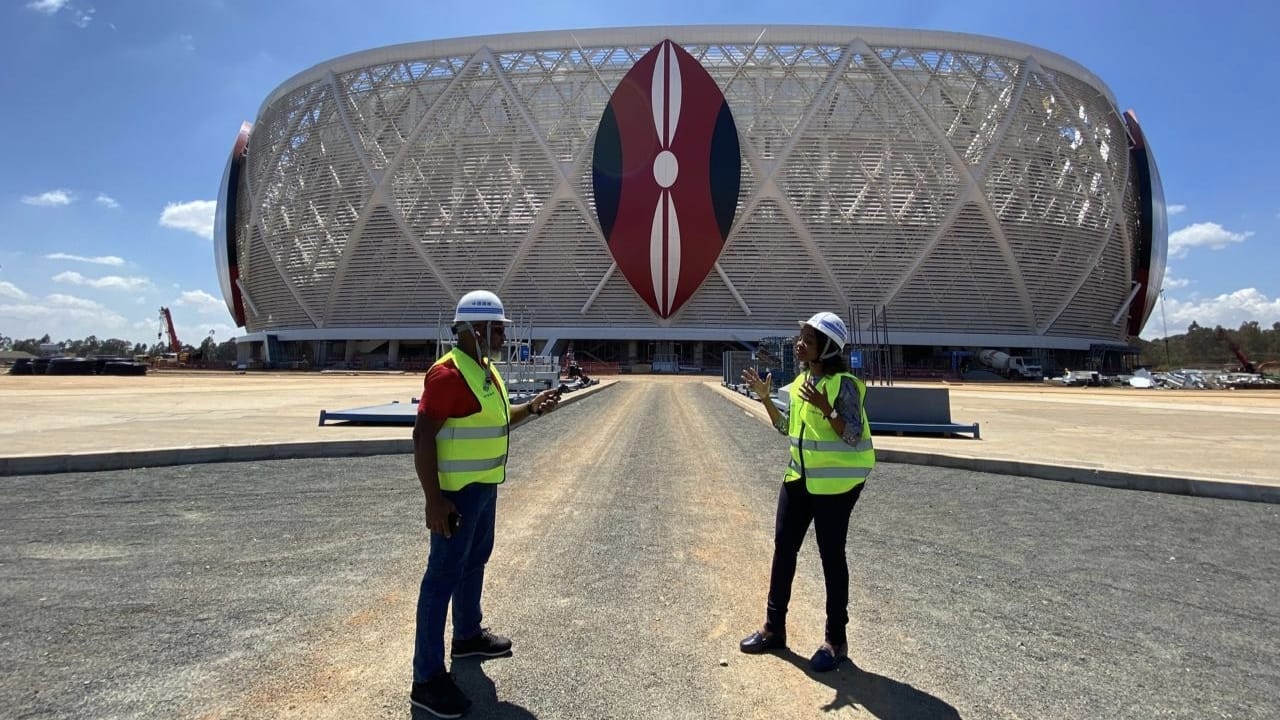 CGTN Africa team conducted a livestream outside Talanta Sports Stadium in Nairobi, Kenya, January 20, 2026. /CGTN Africa 