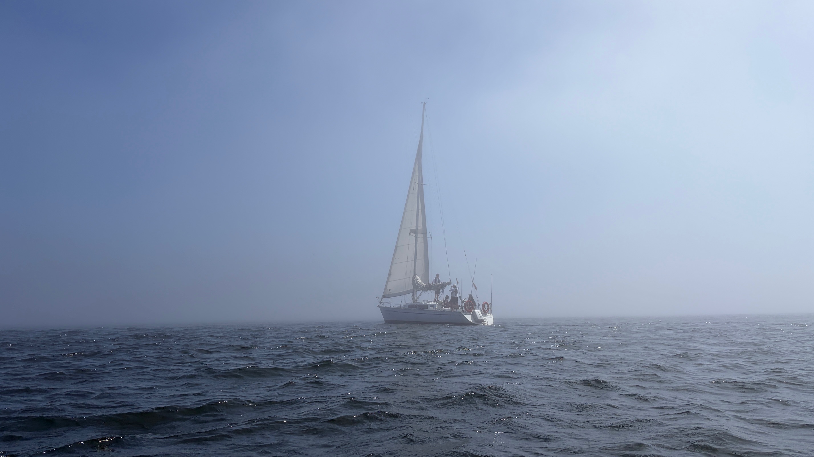 Africa in Pictures: Morning sea fog drapes Cape Town’s waterfront, slowing port activity