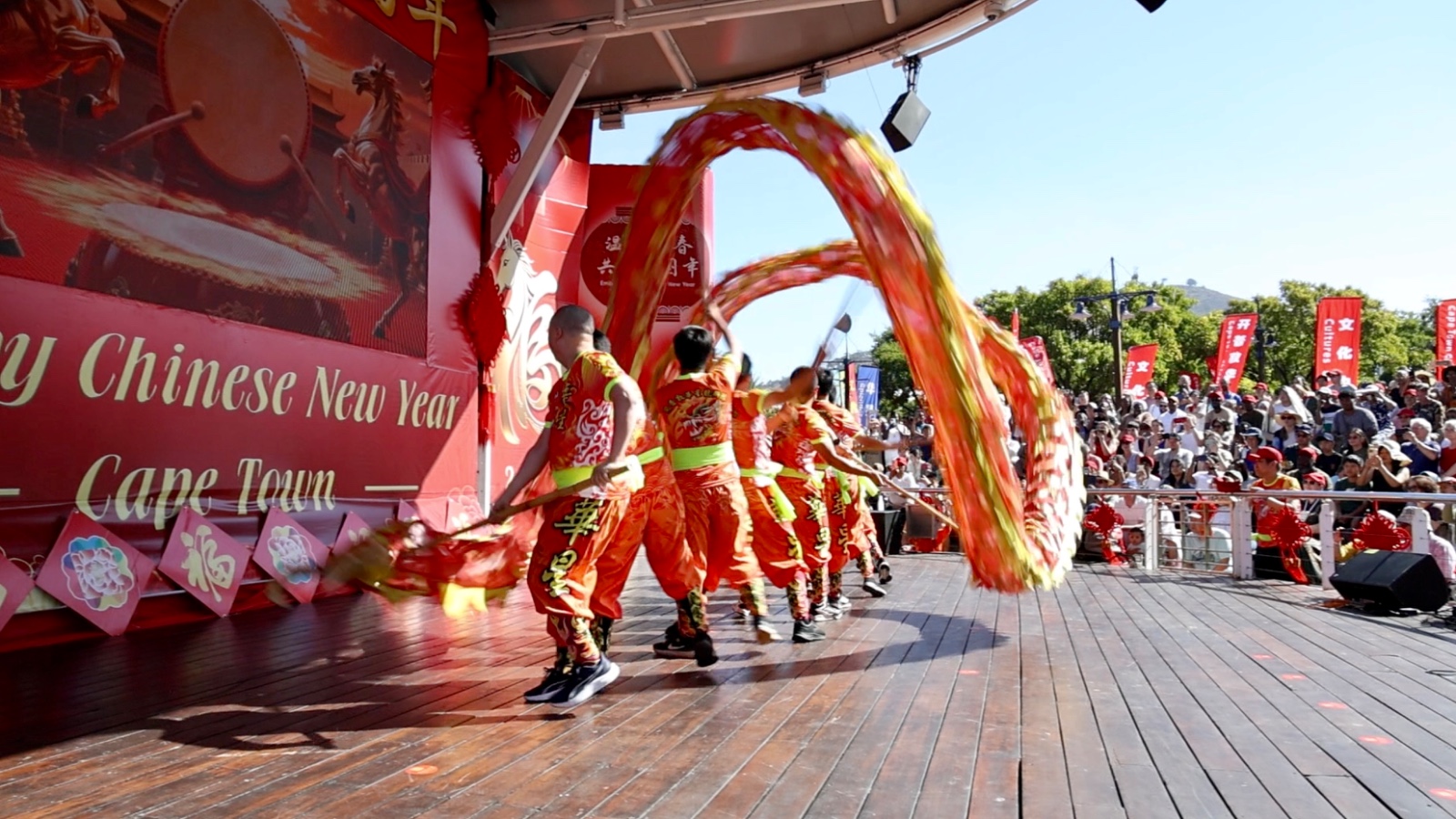 CMG 2026 Spring Festival Gala promotional film debuts at the V&A Waterfront in Cape Town, South Africa, February 1, 2026. /CMG