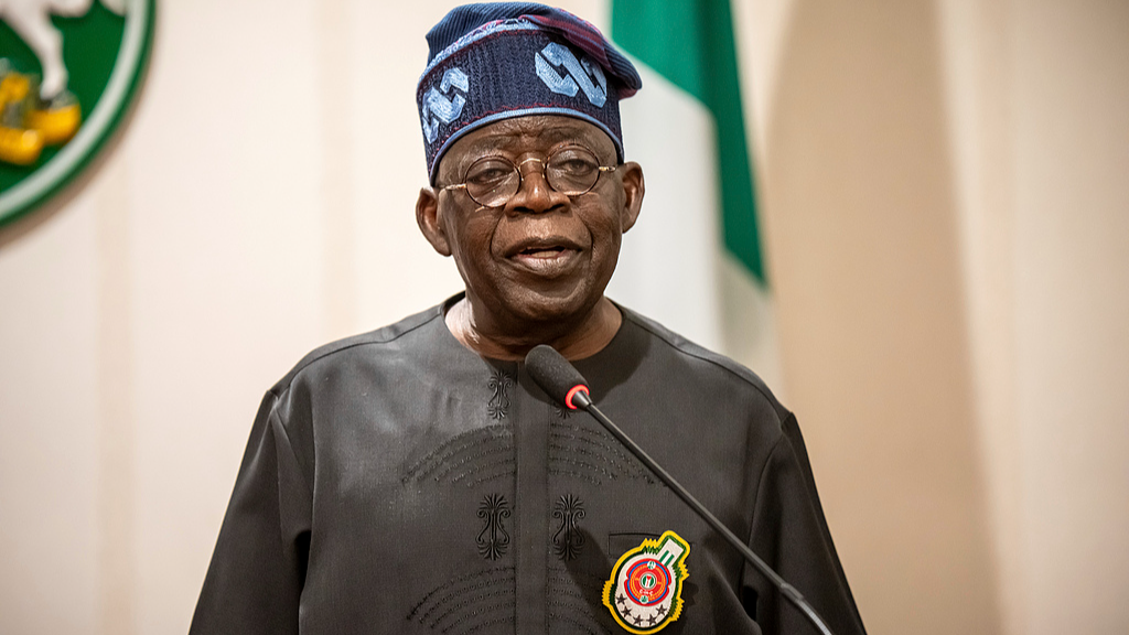 Nigerian President Bola Tinubu speaks at a press conference, October 29, 2023, in Abuja, Nigeria. /VCG