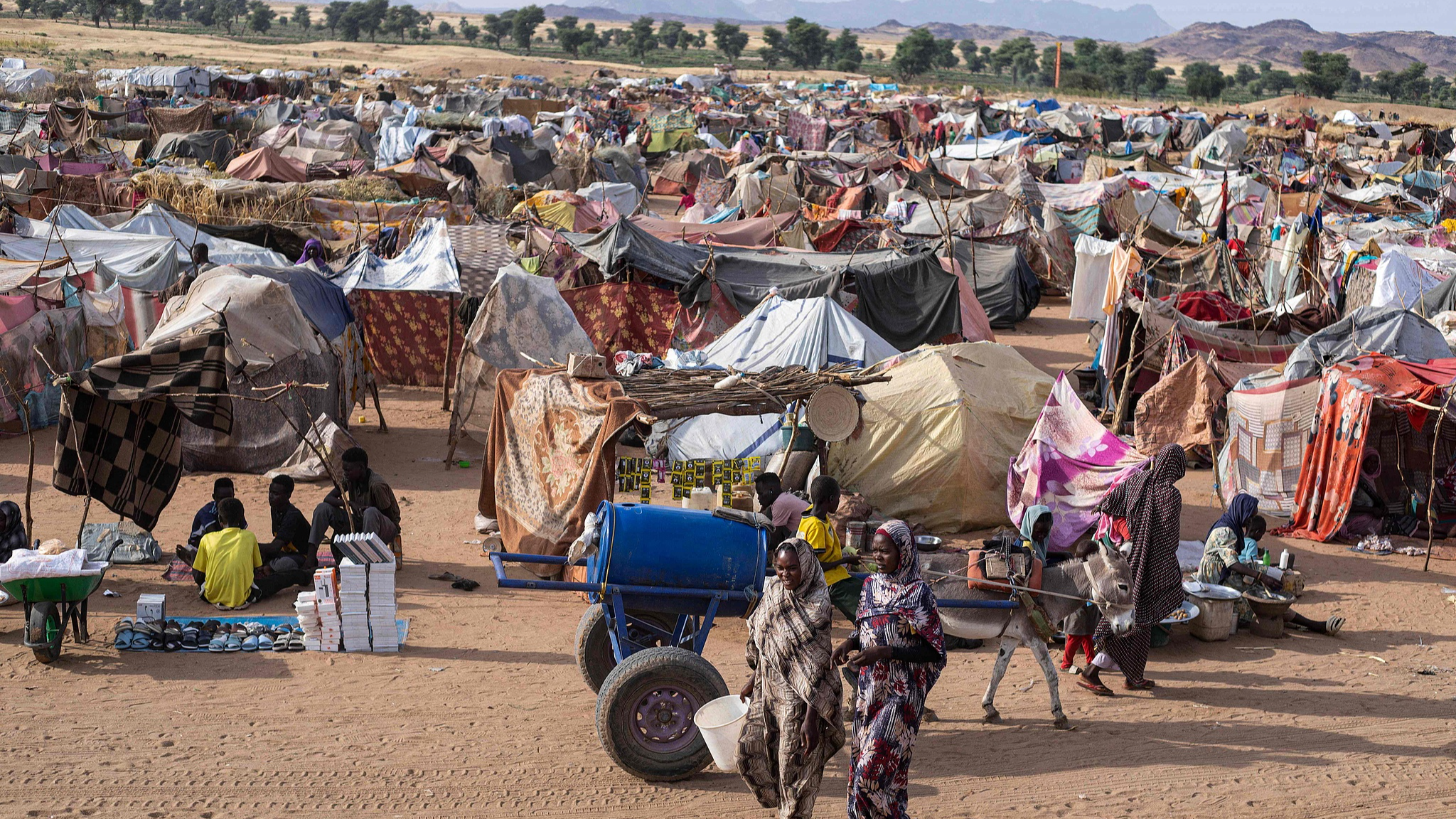 Sudanese civilians displaced by the capture of El-Fasher by the Sudanese Rapid Support Forces in the Darfur region of western Sudan, November 3, 2025. /VCG