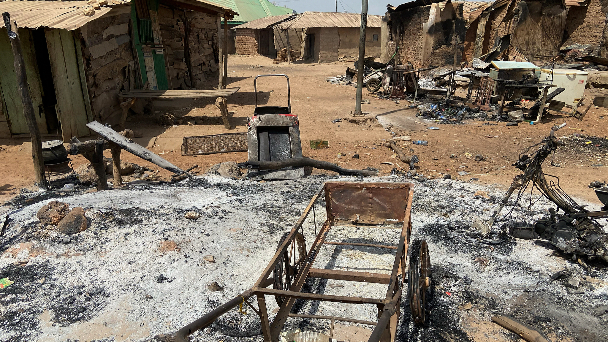 FILE: Razed homes are seen days after an attack that left dozens dead in the village of Woro, Nigeria, February, 5, 2026. /CFP