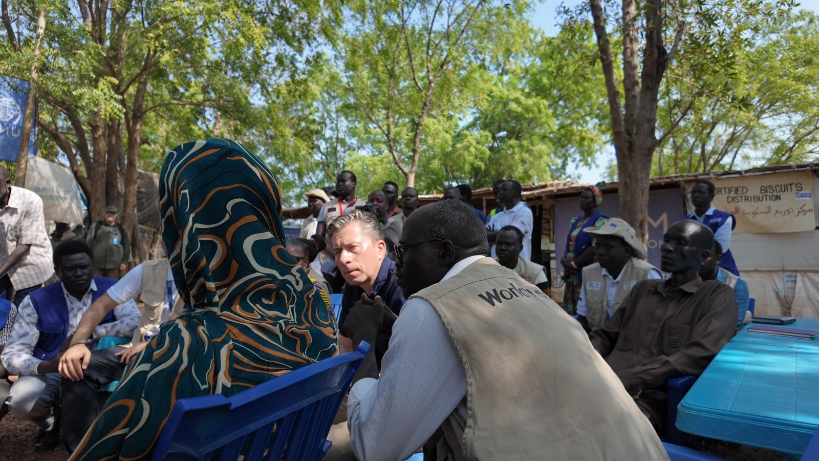 UN Under-Secretary-General for Humanitarian Affairs and Emergency Relief Coordinator Tom Fletcher meets with community members in Malakal, Upper Nile State, South Sudan, in a photo posted on X on February 21, 2026. /@UNReliefChief
