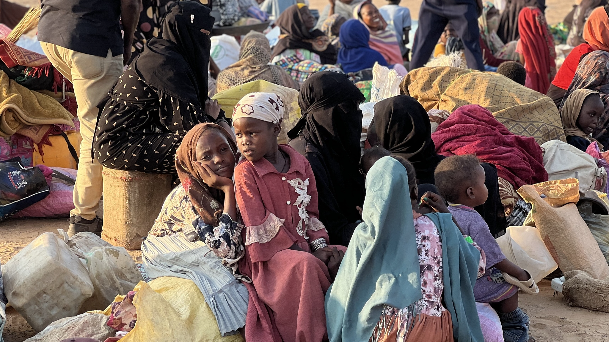 Displaced people were settled in the newly established El-Afadh camp in Al Dabbah, Sudan's Northern State, on November 9, 2025. /CFP