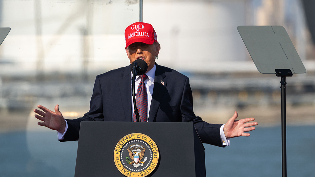 US President Donald Trump speaks at the Port of Corpus Christi in Corpus Christi, Texas, Friday, February 27, 2026. /CFP