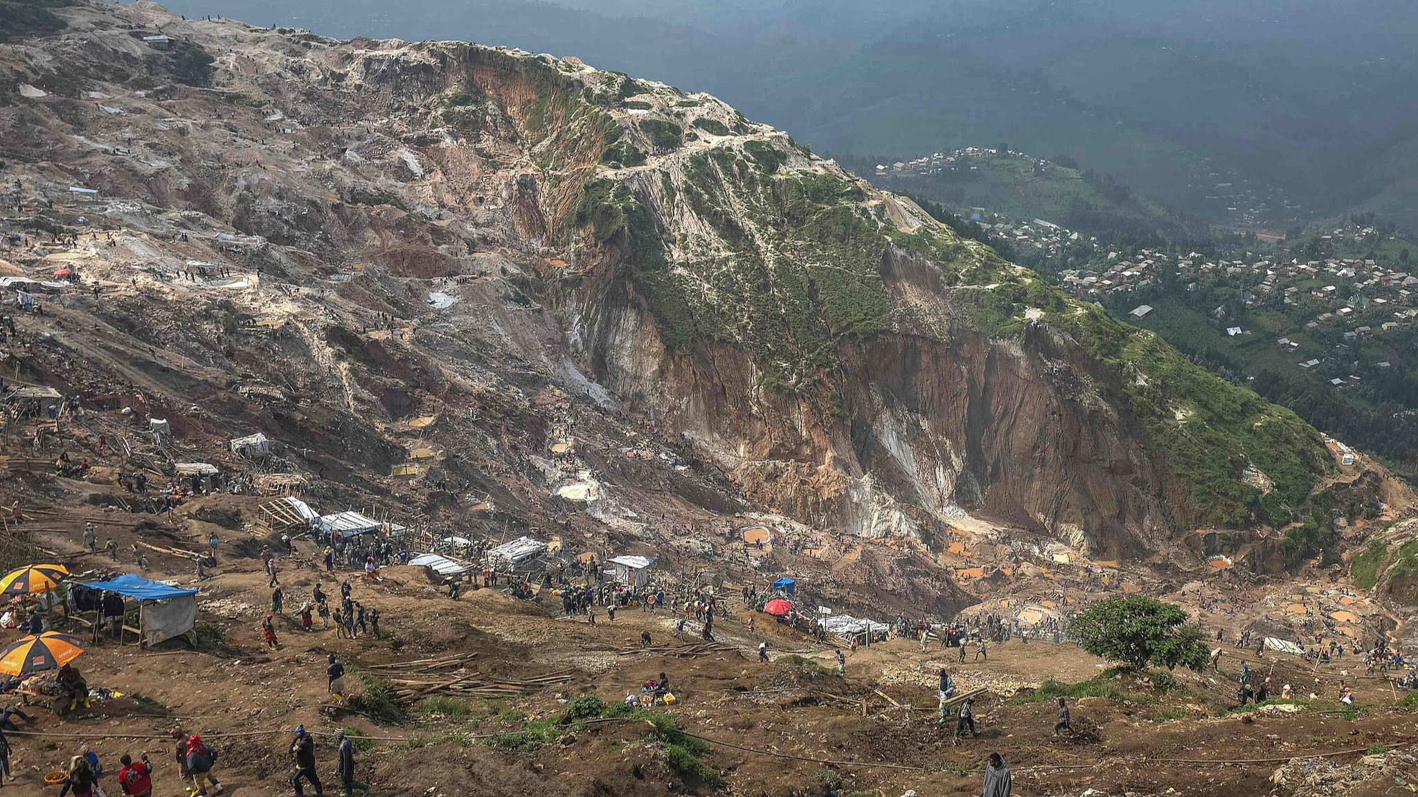 File photo: A massive landslide occurred at the Rubaya open-pit coltan mine in the Democratic Republic of Congo on January 30, 2026./CFP