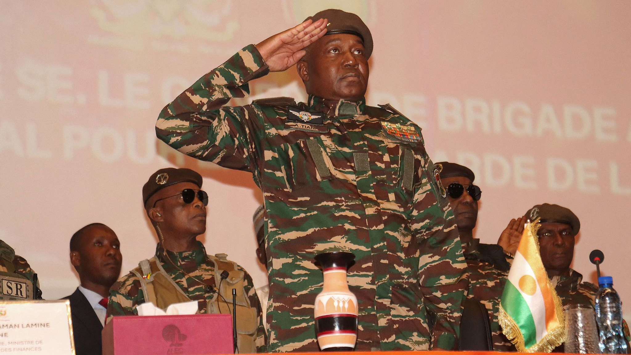 General Abdourahamane Tiani, head of Niger's military regime, in Niamey, Niger, on February 15, 2025. /CFP