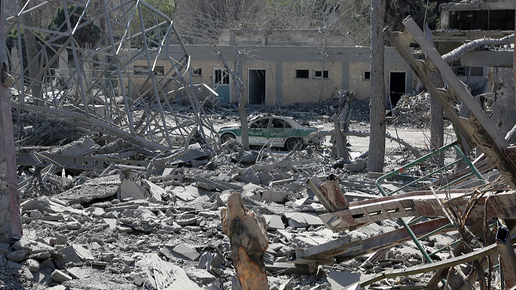 A view of the damaged Turkmenistan Street following US and Israeli strikes on the Iranian capital Tehran on March 4, 2026. /CFP