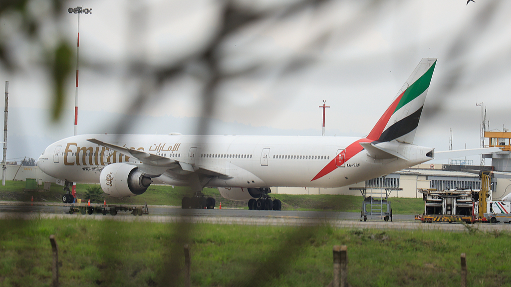 Passenger and cargo aircraft scheduled to depart for Middle Eastern destinations remain parked at Jomo Kenyatta International Airport (JKIA) in Nairobi, Kenya, March 02, 2026. / CFP
