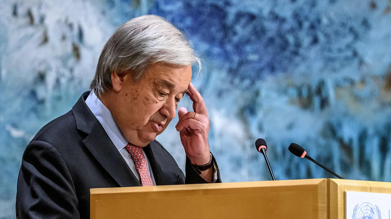 UN Secretary-General Antonio Guterres addresses the audience at the opening of the 61st session of the UN Human Rights Council, Geneva, February 23, 2026. /CFP