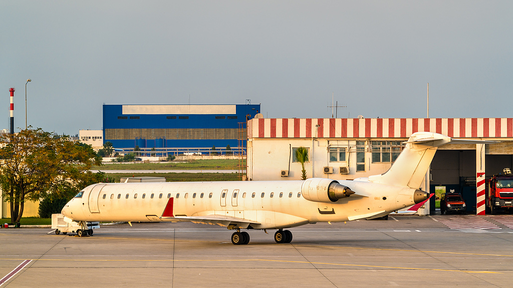 FILE: The plane is parked at Tunis Carthage International Airport, May, 6, 2018. /CFP
