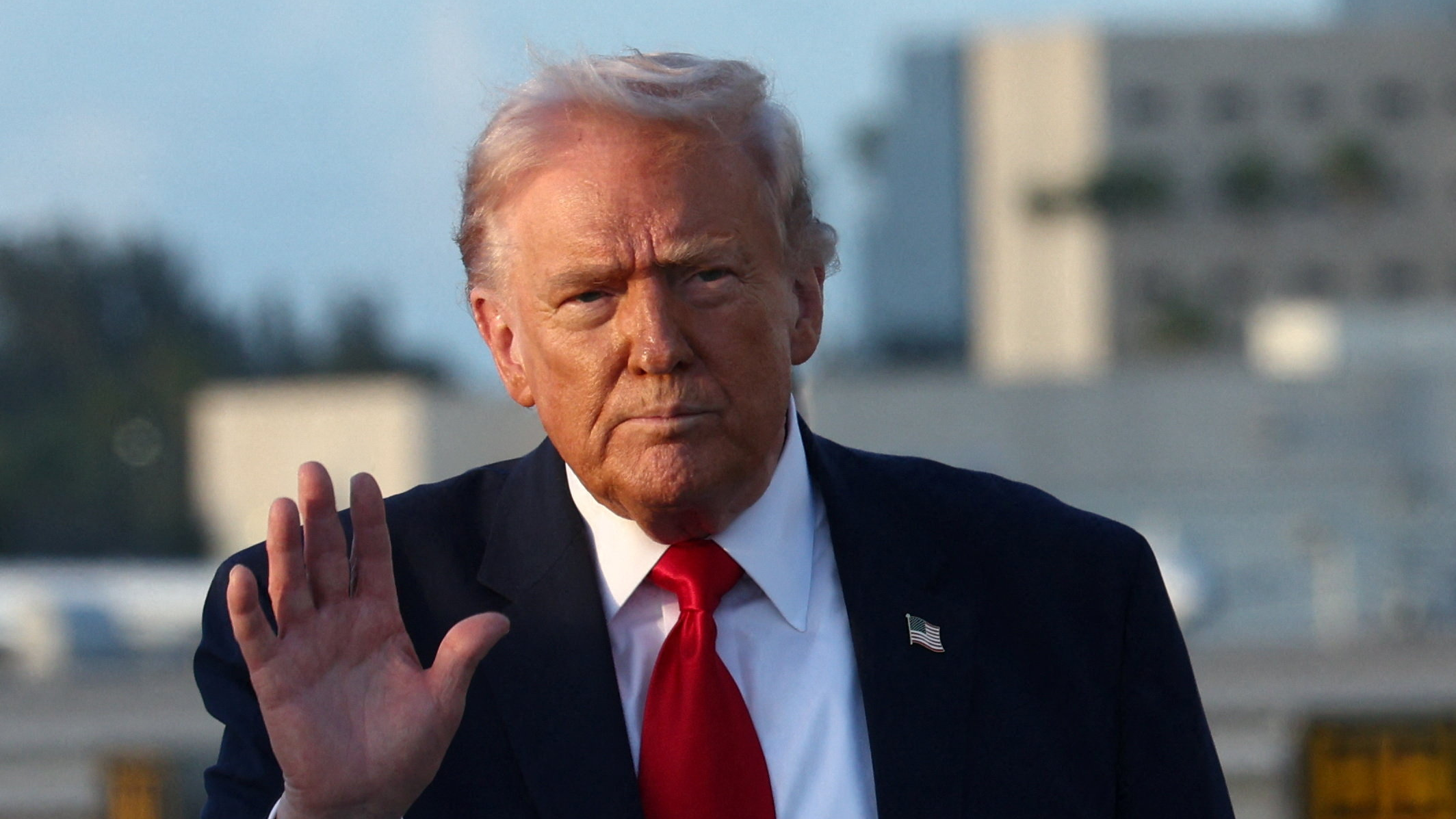 US President Donald Trump waves as he arrives in Miami, Florida, US, March 7, 2026. /Reuters 