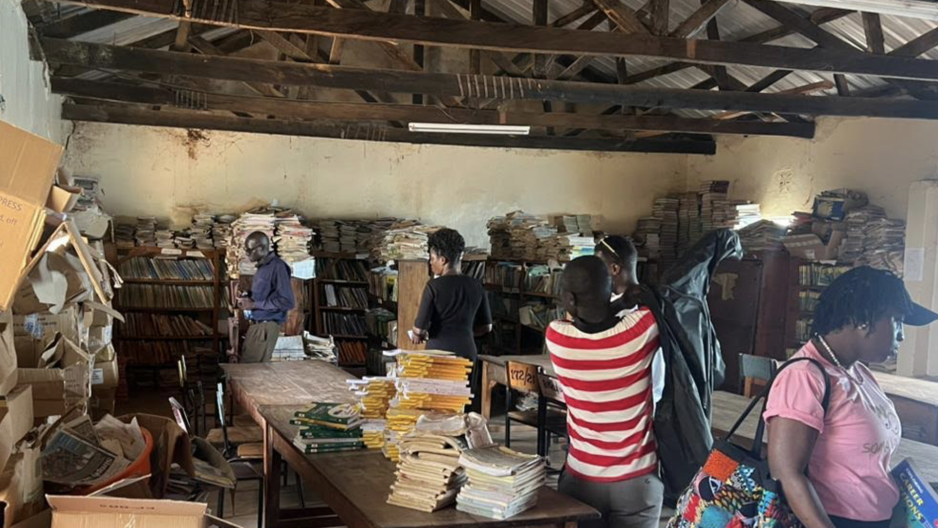 The Soma Nawe 254 team in the library at St. Benedict High School, Budalangi, Kenya, March 4, 2026. /Supplied