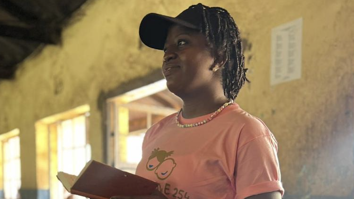 Joy Garithi, founder of the Soma Nawe 254 Initiative, spoke during a debate held in the school hall in Budalangi, Kenya, on March 4, 2026. /Supplied
