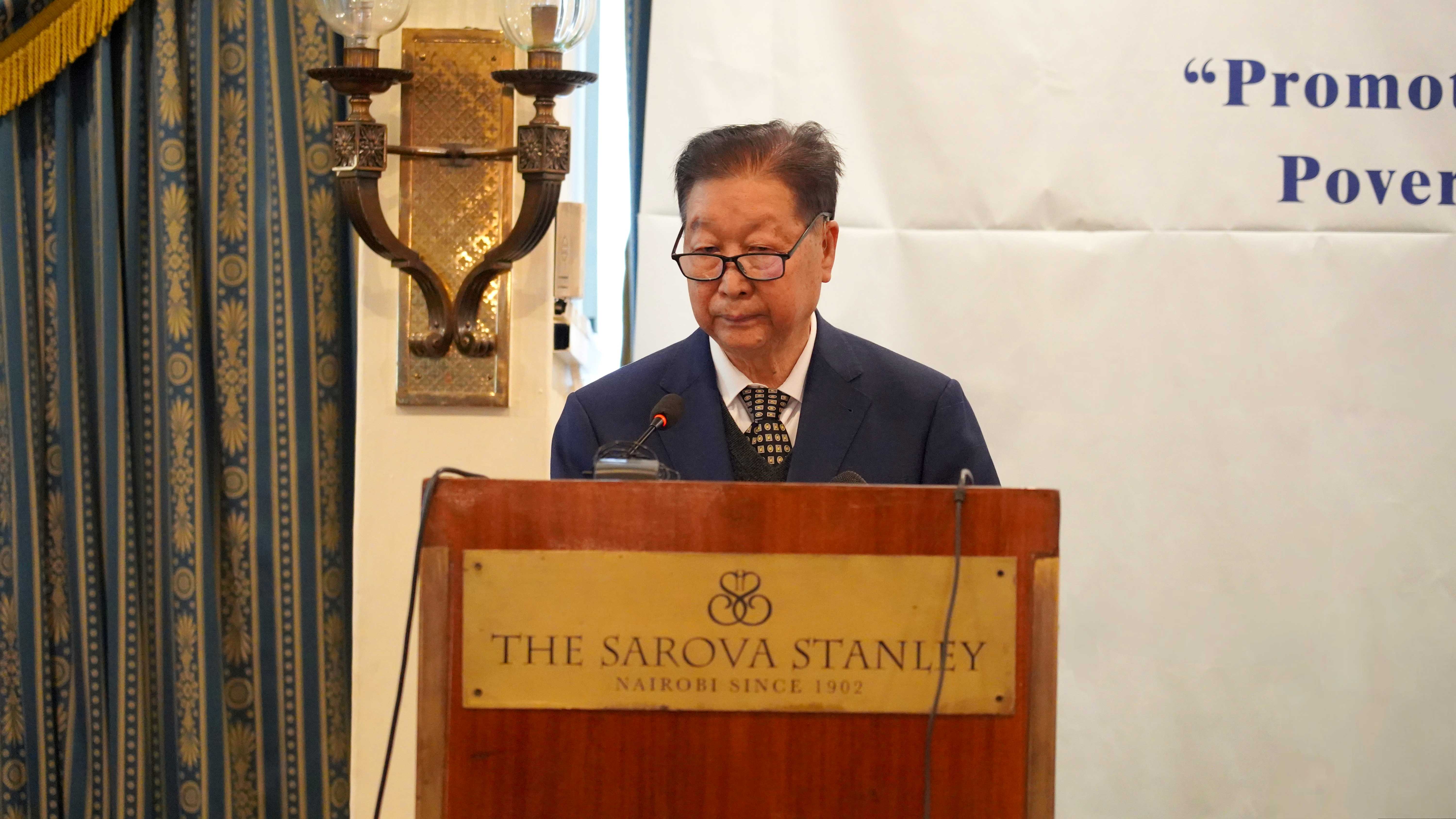 Prof. Lin Zhanxi delivers a speech at the workshop in Nairobi, Kenya, on March 18, 2026. /CGTN Africa's Hong Chuxi