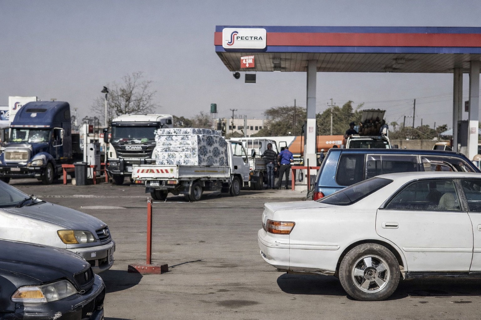 A fueling station in Lusaka, Zambia, on August 10, 2021. /CFP