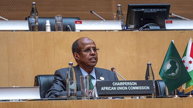 In Addis Ababa, Ethiopia, Mahmoud Ali Youssouf, Chairperson of the African Union Commission
addressed a closing press conference during the 39th Ordinary Session of the Assembly of the African Union on February 15, 2026. /VCG