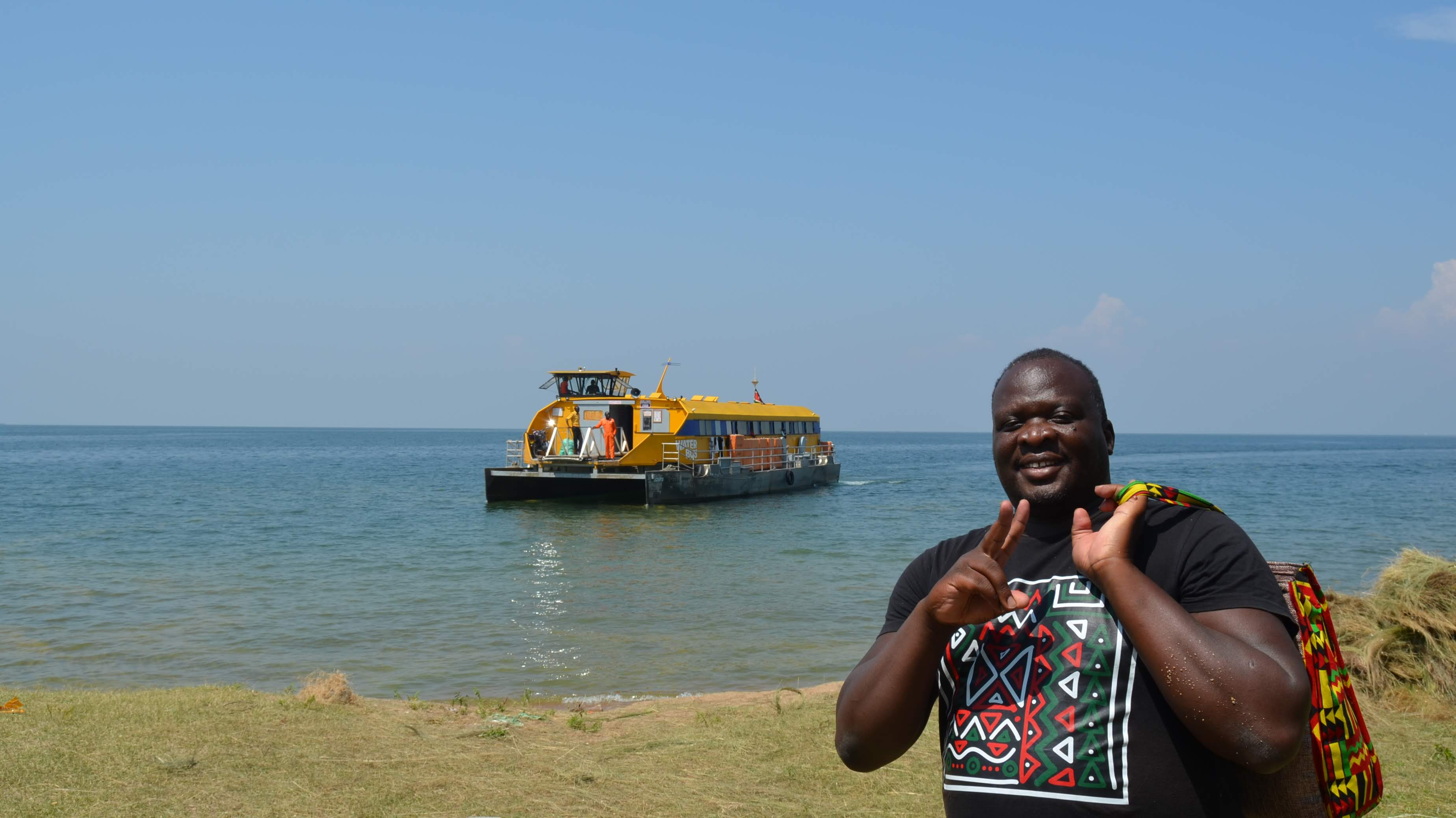 Odak Onyango, Chief Executive of Wable Maji Safi Solutions, at the shores of Lake Victoria, Kenya. /Odak Onyango