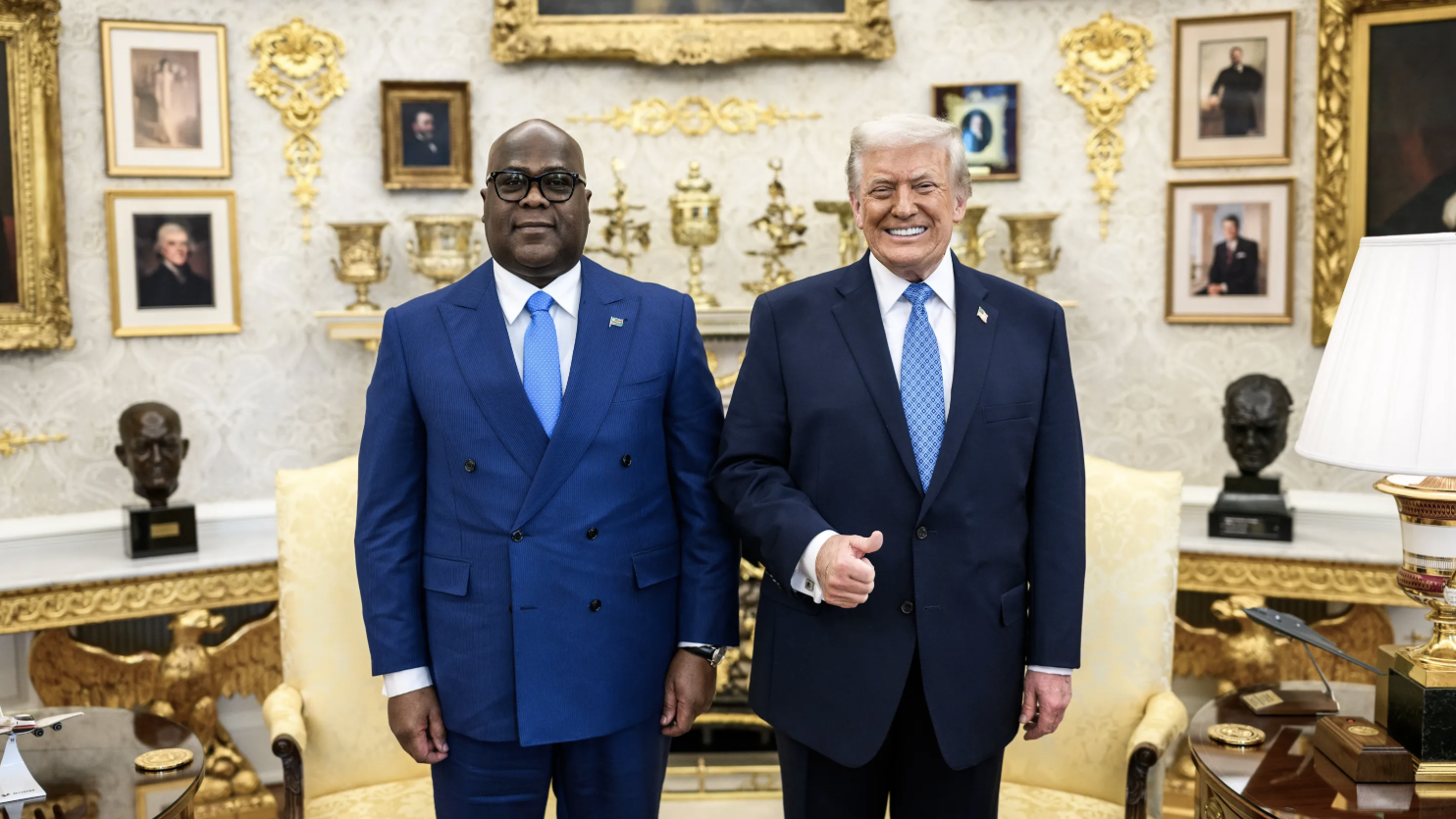 US President Donald Trump and the Democratic Republic of the Congo President Félix Tshisekedi, pictured at the White House on December 4, 2025. /CFP
