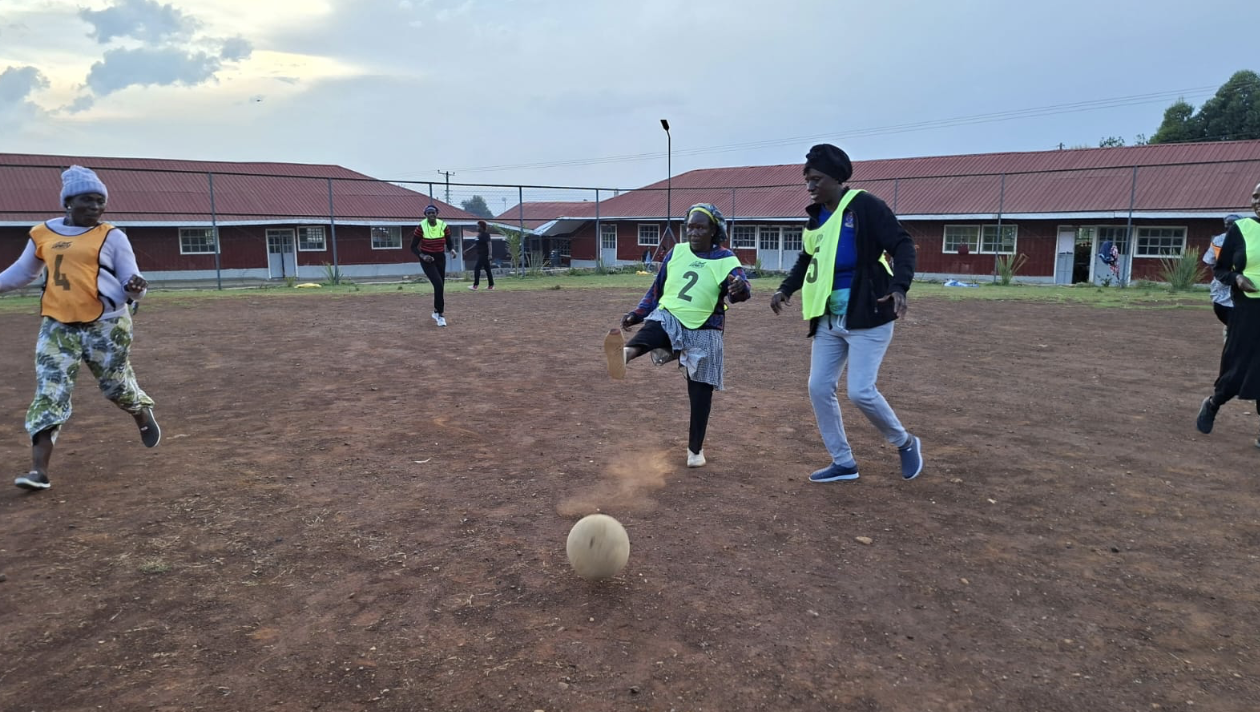 Makena striker Mary kicks the ball in Eldoret, Kenya March 27, 2026. /Makena Club